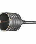 SDS Max One Piece Core Cutter One And Three Quarters Inch By Seven Inch By Twelve Inch With Wave Design For Up To Forty Percent Faster Drilling Carbide Tipped Centering Bit And Asymmetrical Carbide Teeth All In One Core Delivers Power To The End Max Core, angled view