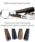 54mm Bottomless Naked Portafilter for Barista Series 54mm Espresso Machines, Pro Grade Stainless Steel with Wood Handle
