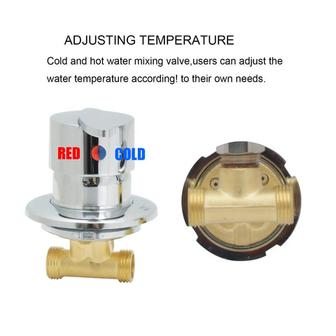 3/4/5 Way Brass Shower Panel Mixer Faucet Hot & Cold Water Control Valve ceramic cartridge temperature adjustment valve