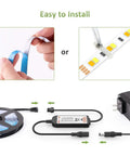 40ft Tunable White LED Strip Light With 1344 LEDs, Dimmable 3000K To 6500K, 24V Flexible Tape, RF Remote, installation setup