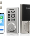 WiFi Smart Keypad Deadbolt Lock With App Remote Control No Hub Needed Works With Alexa And Google Assistant Keyless Entry Auto Lock Satin Nickel Finish For Easy Front Door Security Say Goodbye To Keys