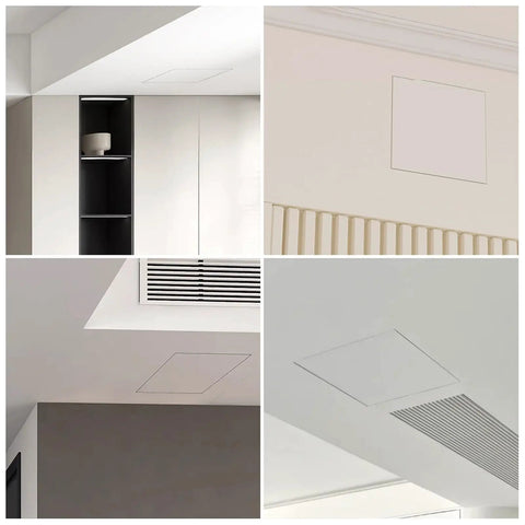 Straight Up Sleek Paintable Attic Access Door For Drywall Ceiling And Plumbing Inspection Panel With Tough Aluminum Frame in ceiling