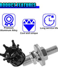 Fresh Swag Heavy Duty Bling License Plate Screw Kit With Rhinestone Diamond Crown Bolts aluminum alloy hardware showcase.