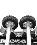 Badass Metal Cargo Trailer For 1/18 Scale Rc Crawlers Trx4m Scx24 Fc24 showing detailed wheel and axle setup.