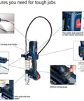 Diagram of PowerLuber 20V Cordless Grease Gun With 36 Inch Hose High Output 10000 PSI Trigger Operated Two Speed Battery Powered