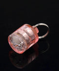 Pink 5 Pack LED Fishing Lights For Deep Water Drops, Underwater Round Squid Strobe Bait Lure with metal ring attachment