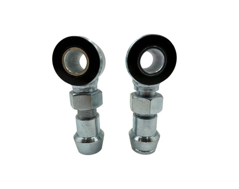 Three Quarter Inch Universal Heim Joint Rod End Kit With Chromoly Joints For Panhard And Four Link Suspension Includes Jam Nut Polyurethane Bushings Five Eighth Inch Dom Crush Sleeves Weld In Bungs For One And Quarter Inch Tube Rear Suspension, pair