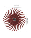 Radial Bristle Disc Buffing Wheel Kit With 3mm Shank For Fine Detailing, 2.5cm diameter, spiral flap design for rotary tools.