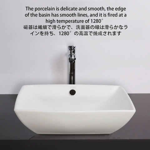 USZWBY Bathroom Vessel Sink Elegant Modern Wash Basin Above Counter Sink Wet Bar Bathroom Decorative Art Basin with smooth lines.