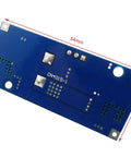 Back view of Three-Pack XL4015 DC-DC Buck Converter Step-Down Module 5A 75W Adjustable Output with dimensions 54mm x 23mm.