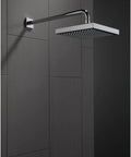 Chrome 8 Inch Square Rain Shower Head With Soft Rain Spray For A Dope Spa-Like Shower, wall-mounted