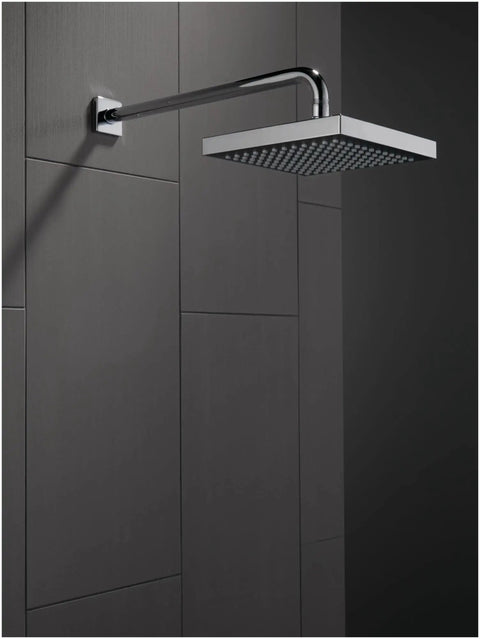 Chrome 8 Inch Square Rain Shower Head With Soft Rain Spray For A Dope Spa-Like Shower, wall-mounted