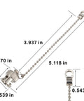 Waterproof BNC Dust Cap With Chain Protective Cover For Female Jack Connector RF Coaxial Adapter Nickel Plated dimensions shown
