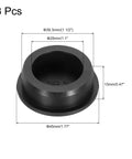 Three Piece Set T Shaped Silicone Plugs 39.3mm Diameter One And A Half Inch Round Rubber Stopper with measurements
