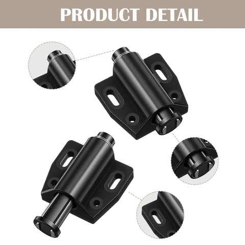 Close-up of 4 Pack Heavy Duty Magnetic Push Latch For Cabinets And Doors No Hassle No Handle Required Magnetic Door Catch details