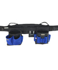 Heavy Duty Electrician Tool Belt With Comfort Back Support And Quick Release Buckle, Blue 33-36 Inch Waist, pockets visible