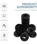 Stack and scattered 20 Pack Glad Hand Seals For Semi Trucks And Trailers Rubber Black Gasket Seals And Elastic Grommets