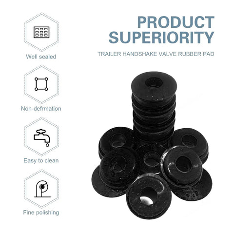 Stack and scattered 20 Pack Glad Hand Seals For Semi Trucks And Trailers Rubber Black Gasket Seals And Elastic Grommets
