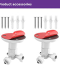 2 Pack No Drill Camera Wall Mount Bracket For Ring And Wyze Security Cameras with screw base and red adhesive pads.