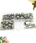 One Stop Grease Fitting Kit With Assorted Nozzles And Grease Gun Attachments For Bearings And Recessed Fittings in case