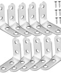 Stainless Steel L Brackets With Screws Set For Raised Garden Beds And Furniture Frames, Heavy Duty Corner Brackets For Tables, Doors