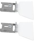 Beefy Bench Grinder Eye Shields Two Piece Kit with 304 Stainless Steel spark guards and transparent eye shields.