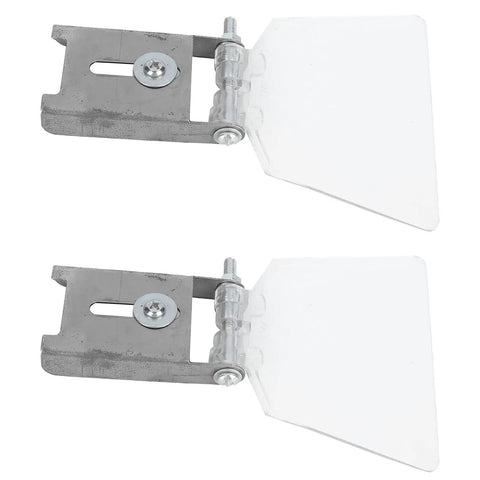 Beefy Bench Grinder Eye Shields Two Piece Kit with 304 Stainless Steel spark guards and transparent eye shields.