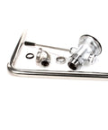 Pro-Grade Waste Lever Replacement For Commercial Sinks With Overflow NPT Adapter showing components on white background