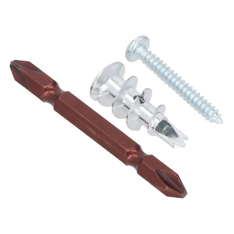 Heavy Duty Wall Anchor Kit With Screws And Drill Bits Zinc Alloy Self Drilling Drywall Anchors, anchor, screw, drill bit