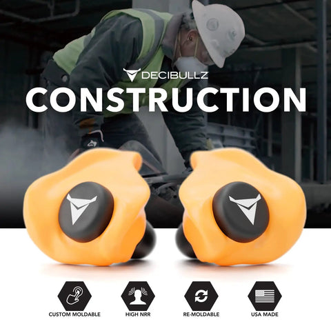 Custom Molded Earplugs With 31dB NRR For Shooting Travel Swimming Work And Concerts, Ultra Comfortable Hearing Protection You Can Wear All Day, Heat Formable Fit, Reusable Orange Color