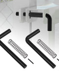 Rock Solid 819T Trailer Tailgate Spring Latch Kit 2 Pack, black coiled springs and latch pins for heavy-duty RV haulers.
