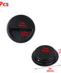 Round Hidden Concealed Door Pulls Flush Pocket Door Handles in Stainless Steel Matte Black 50mm Diameter 4 Pack