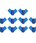 10 Pack Anti Static Foot Heel Straps For ESD Work, blue synthetic rubber grounding straps displayed flat on white background