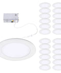 Badass 6 Inch Led Round Recessed Downlight 5CCT Selectable 14W 1200 Lumens IC Rated Airtight Housing 120V to 277V 2Hr Fire Rated fixtures and remote driver