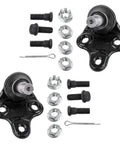 Front End 14 Piece Suspension Kit For 2001 2005 Toyota Rav4 With 2 Lower Ball Joints, nuts, bolts, and pins displayed