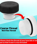 ASSE 1019-A Vacuum Breaker Repair Kit For Outdoor Faucets, Coarse Thread, showing white and black components with coarse threading.