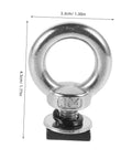 T Slot Roof Rack Eye Bolt Kit 4 Piece Tie Down Anchor Set For Tent Accessories Heavy Duty Gear And Luggage Secure Mounting On Most Roof Racks Beefy Stainless Steel 304 eye bolt with T-slot base, 4.5cm x 3.3cm