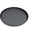10 Inch Microwave Crisper Pan Turns Your Microwave Into A Fry Pan For Crispy Browning And Fast Even Cooking When Reheating Pizza Nuggets French Toast And More No Soggy Meals, shown in black non-stick material.