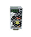 Bulletproof 240W Din Rail Power Supply 24V 10A with metal casing, 63mm width, seen from front with honeycomb ventilation.