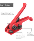 Heavy Duty Manual Plastic Strap Tensioner Sealer Kit For PP PET Straps, Hand Strapping Tool Set showing rotary design and features
