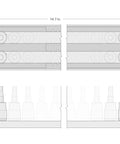 Detailed layout of 3/8 Inch Drive Hex Bit Socket Set, 10-Piece, 3–10 Millimeter, S2 Steel Rail, measurements included.