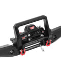 Metal Electric RC Winch for Mini 1/18 TRX4M with durable housing, remote control, and authentic pull power.