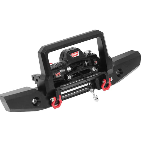 Metal Electric RC Winch for Mini 1/18 TRX4M with durable housing, remote control, and authentic pull power.