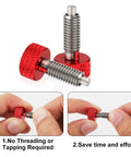 Handle Release Pins Kit With 2 Stainless Steel M6 Quick Release Pins Retractable Spring Plunger Bolt And Drill Bit For Toolbox Removal Red Heavy Duty Durable Easy Pin Access