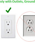 Hide Bulky Cords With A Flat Outlet Concealer And 3 Foot Extension Cord Kit use instructions showing correct outlet orientation