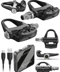 Rally RS100 Single Sensing Power Meter Pedals with cadence, Shimano compatible, easy installation, bundle includes Wearable4U PowerBank.