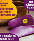 Ninjas Plantar Fasciitis Relief Insoles With Arch Support Podiatrist Designed Orthotics Made In The USA shown next to shoes