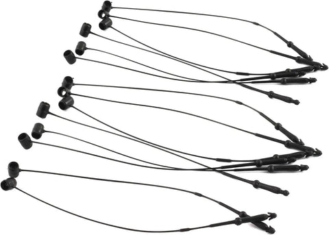 1000 Piece Premium Black 5 Inch Snap Lock Hang Tag Fasteners No Tag Gun Required for quick attaching in retail displays.