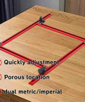 Juice Groove Router Jig For Cutting Boards With 23.6 By 23.6 Inch Working Area Adjustable Router Jigs And Templates Metric And Imperial Scales Router Guides For DIY Woodworking Projects