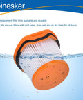 4 Pack Replacement HEPA Vacuum Filters For WandVac System submerged in water for washing demonstration